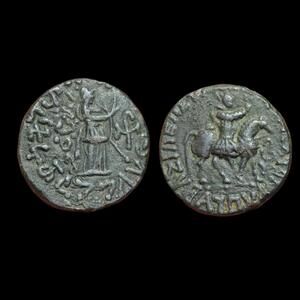 Parthian INDO SCYTHIAN BRONZE Gondophares TETRADRACHM COIN  Kings MONEY "